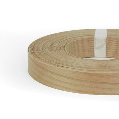 Furndiy Cherry 3/4" x 50' Roll Pre-Glued Wood Veneer Edge Banding, Iron on Edge Band, Hot Melt Adhesive, Real Wood Edge Tape, Veneer Edging for Easy Furniture Restoration, Smooth Surface, Based in USA