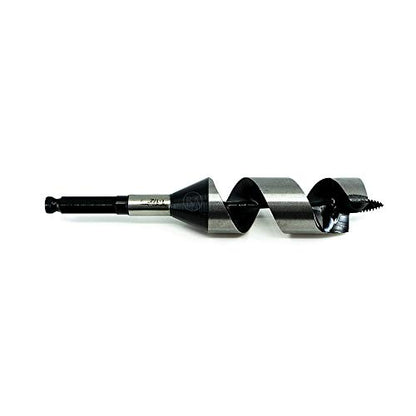 Benchmark Abrasives 1-1/2 Inch Auger Drill Bit for Woodworking, 7/16” Hex Shank Tool for Smooth, Clean Cuts Hole Carbon Steel Hole Cutter Drill Bit for Drilling on Soft & Hard Wood, MDF, Plywood - size: 1-1/2"