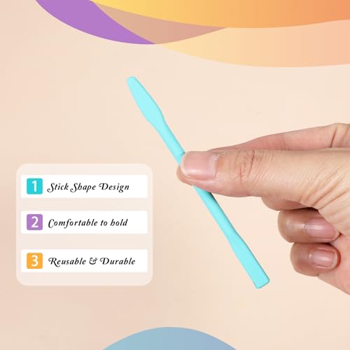 9PCS Colored Silicone Stir Sticks, Reusable Silicone Mixing Sticks