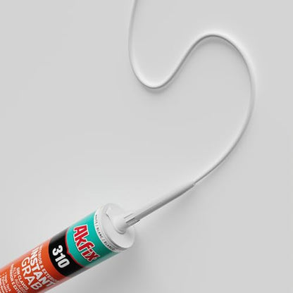 Akfix 310 Instant Grab Adhesive. Paintable. Adheres to Wood, Cocnrete, Glass, Granite, Decorative Tiles - White 10.1 fl oz - size: 1 pack