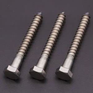 (6 PCS) 3/8 x 3-1/2" Stainless Steel Hex Lag Screws Bolts, 304 Stainless Steel Hexagon Head Lag Wood Screws, Partial Thread, by RoyceMart - size: 3/8 x 3-1/2"