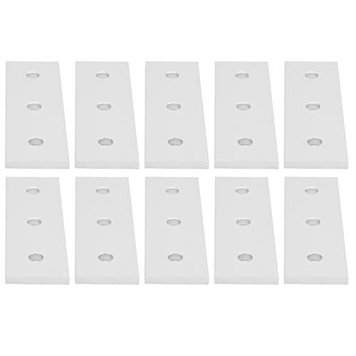 10pcs Flat Mending Plates, Straight Braces Aluminum Heavy Duty Mending Joining Plates Repair Fixing Bracket Connector(3030-3 Hole)