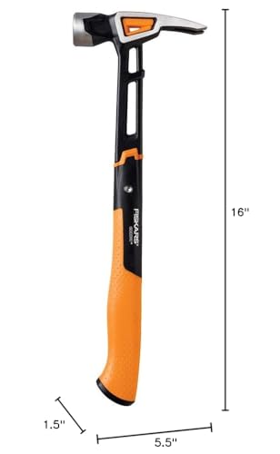 Fiskars Pro IsoCore 16" Framing Hammer with Rip Claw, 22oz - style: Magnetic