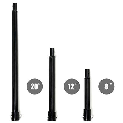 XtremepowerUS 3 Pieces Auger Extension Drill Bits (8", 12", 20" Length) Extension Earth Ice Auger Extension Set Post Hole Digger Replacement Compatible to 3/4" Shaft Post Hole Digger Replacement - size: Extension Set