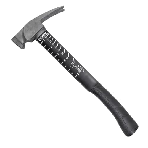 Boss Hammer 14 oz Ti64 Titanium Hammer, Poly Fiberglass Handle - size: 14 oz., style: Milled Faced