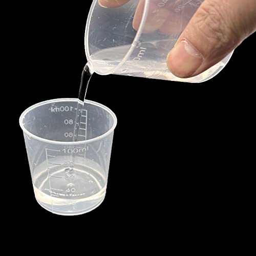 24 Pcs Clear Scale Cups, Plastic Graduated Cups 3.4oz. - size: Small