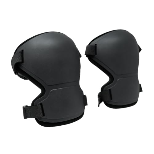 GRITR Knee Pads - Heavy Duty Knee Protectors, Improved, Black - color: Black