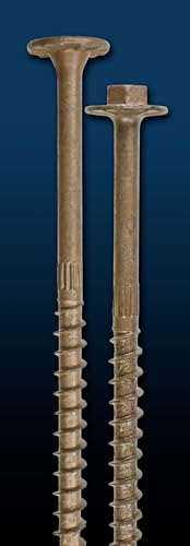 Simpson Strong-Tie SDWS22800DBMB Strong-Drive SDWS Timber Screws (Exterior Grade), 0.220 Inch x 8 Inch, Double-Barrier Coated, Washer Head, Sawtooth Point, Tan (Pack of 250)
