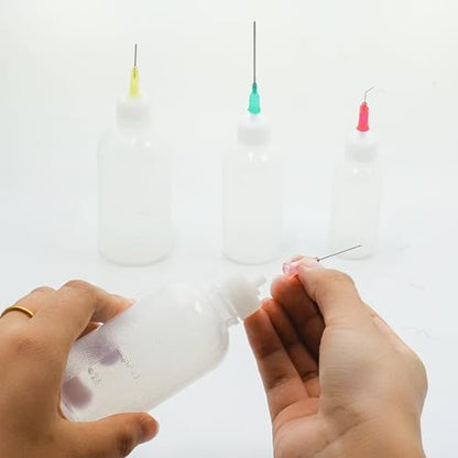 100cc Needle Glue Bottles Precision Tip Squeeze Applicator Dispenser Bottle - size: 3.4 Ounces