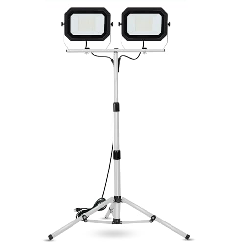 UFOND 20000 Lumen 200W LED Work Light with Stand for Garage Construction