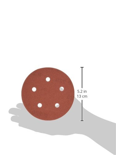 PORTER-CABLE 735502225 5-Inch 5-Hole Hook and Loop 220 Grit Sanding Discs (25-Pack) - style: 220G, 25-Pack