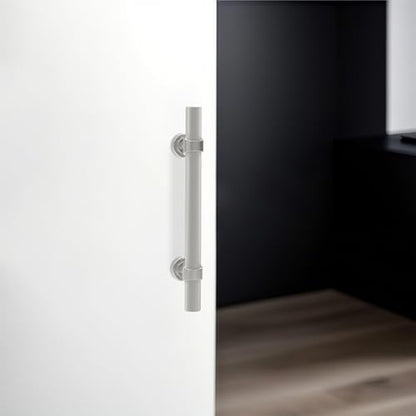 10 Pack 3-3/4 Inch Cabinet Pulls knurled Brushed Satin Nickel Kitchen Cabinet Handles Aluminum and Zinc Alloy Drawer Pulls Solid Cabinet Hardware - color: Brushed Satin Nickel, size: 3-3/4'' Hole Center(96mm)