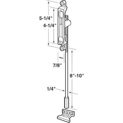 Prime-Line J 4532 Bronzed Diecast, Extension Bolt, Flush Mount (Single Pack) - color: Bronze