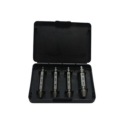 Rok Hardware Damaged Screw Remover 4 Piece HSS Quality Drill Bit Extractor Set Tool For Stripped Screws Bolts Nuts Hex