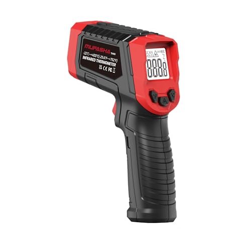 MUFASHA Non-Contact Infrared Thermometer Gun, -25.6℉ to 1022℉ - color: red