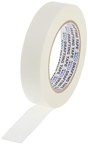 ProTapes Pro Drafting Flatback Paper Industrial Grade Masking Tape, 60 yds Length x 1" Width (Pack of 1) - size: 1" Width