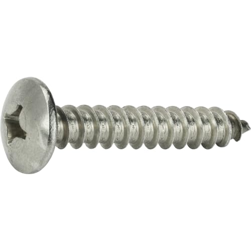 #0 x 1/4 Inch Truss Head Wood, Deck & Sheet Metal Screws, Full Thread, Phillips Drive, Stainless Steel 18-8, Bright Finish, Self-Tapping, Quantity 100 Pieces By Fastenere - size: #0 x 1/4"(100 PACK)