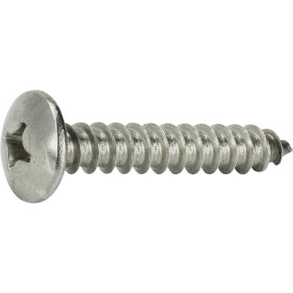 #0 x 1/4 Inch Truss Head Wood, Deck & Sheet Metal Screws, Full Thread, Phillips Drive, Stainless Steel 18-8, Bright Finish, Self-Tapping, Quantity 100 Pieces By Fastenere - size: #0 x 1/4"(100 PACK)