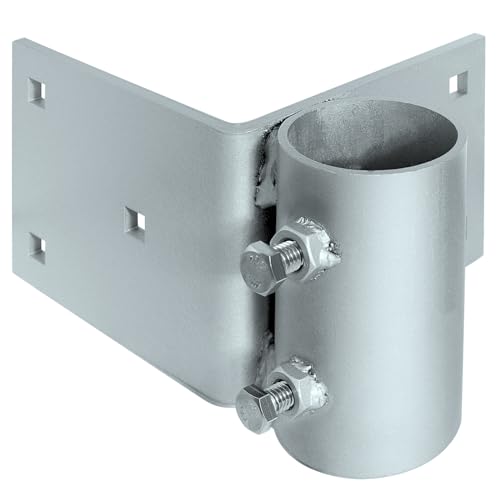 Stationary Dock Heavy Duty Hardware Side Leg Pipe Holder,Floating Dock Brackets Hardware,Dock Pipe Brackets Sleeve Holder for Pipe Pole Post,7/16" Holes for 3/8" Carriage Bolts - style: 1 Pack Dock Corner Leg Holder