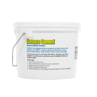 Furnace Cement 1/2 gal RTU Refractory & Retort 3000F High Temp 4PC - size: A9). 1/2 Gallon (Pack of 4)