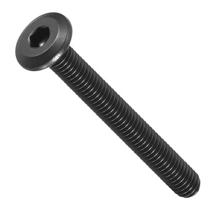 METALLIXITY Flat Head Hex Socket Cap Screws M6-1x50 10Pcs - color: Black, size: M6-1x50mm