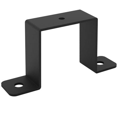 4Pcs Square Pipe Clamp, Black Strap Post Ties Brackets, U Shaped Connector Bracket, Wood Deck Fence Post Tie for Water Pipes, Balcony Railing, Stairs Railing - size: 2"x2"