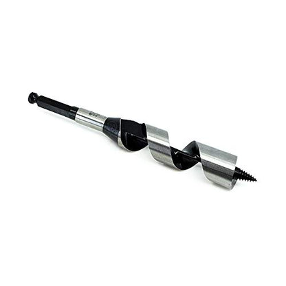 Benchmark Abrasives 1-1/8 Inch Auger Drill Bit for Woodworking,7/16” Hex Shank Tool for Smooth, Clean Cuts Hole Carbon Steel Hole Cutter Drill Bit for Drilling on Soft & Hard Wood, MDF, Plywood - size: 1-1/8"