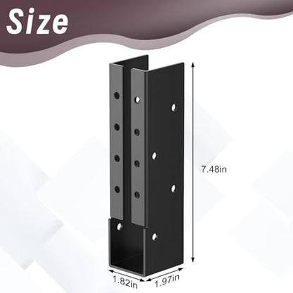 Concealed Joist Hanger Bracket 16PCS,2"x8" Concealed Flanges for 2"x8" Beam