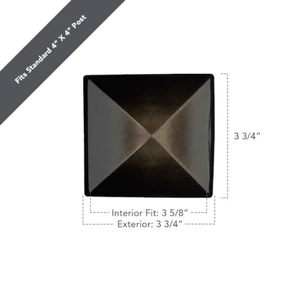 4 in. x 4 in. Black Post Point (48-Pack)