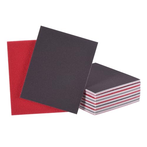 10Pcs 240Grit Sanding Sponges, 5.5x4.5In Hook & Loop Black - size: 240 Grit