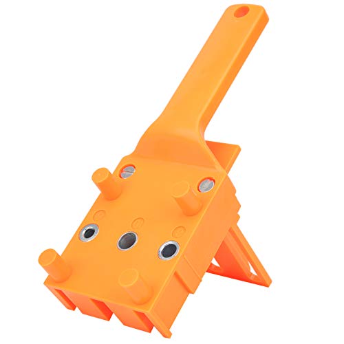 Joyzan Wood Doweling Hole Drill Guide, 6 8 10 mm Dowel Jig Kit Handheld - color: Orange