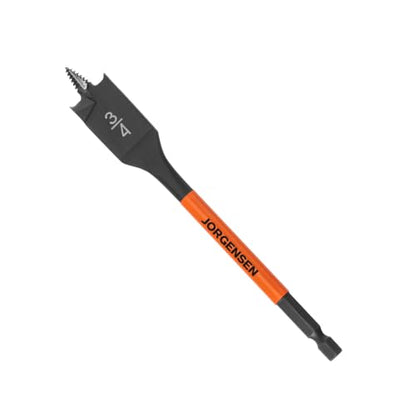 Jorgensen 3/4" x 6" Spade Drill Bit, 1/4" Hex Shank - size: 3/4 in