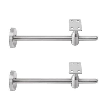 Stainless Steel Handrail Bracket Wall Adjustable,Extended Flat Stair Handrail Bracket,Adjustable Staircase Handrail Bracket,w/Base Flange Cover 2 Pcs