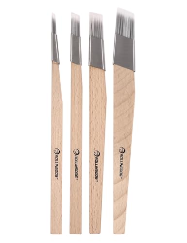 ROLLINGDOG 4PCS Trim Paint Brush Detail Trim Brush Cutting in Brush - color: 4pc