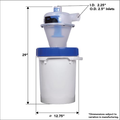 Assembled Quick Click Dust Separator with 5 Gallon Locking Collection Bin - style: w/ 5 Gallon Bin