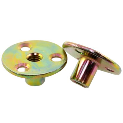 6pcs Gold Tee Nuts with Matching Screws