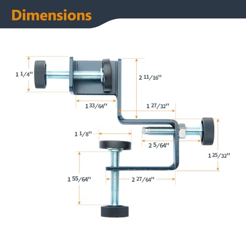 POWERTEC Drawer Front Installation Clamps, Adjustable Cabinet Face Clamp Set, Quick Mounting & Alignment Tool for Woodworking, 2 Pack - 71181 - style: Cabinet Installation Clamps