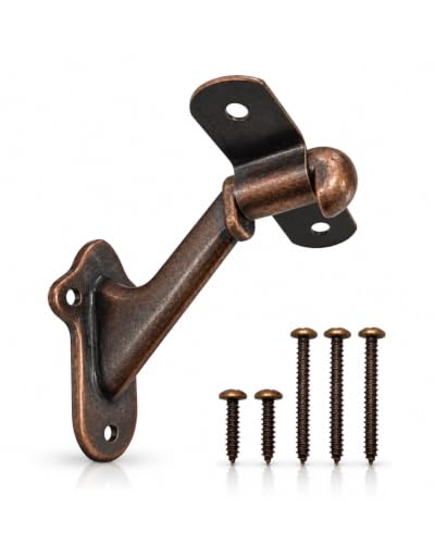 Stair Handrail Brackets Wooden Railing Support Antique Bronze, 3 Pack | HOWTOOL - color: Antique Bronze