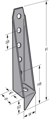 Simpson Strong-Tie HD19 HD 24-1/2 in. Bolted Holdown