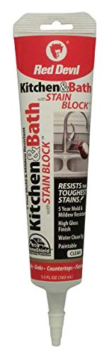 Red Devil 0765 Kitchen & Bath Stain Block Sealant, 12-Pack, Clear, 12 Pack - color: Clear, size: 12 Pack, style: 5.5 oz.