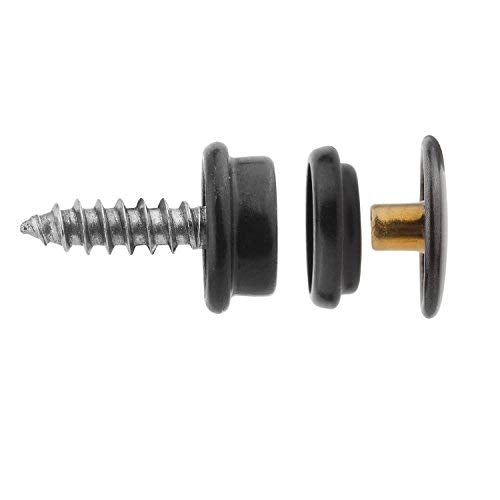 75pcs Fastener Screw Snaps, Black, 3/8" Socket, 5/8" Screw