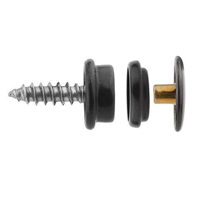 75pcs Fastener Screw Snaps, Black, 3/8" Socket, 5/8" Screw