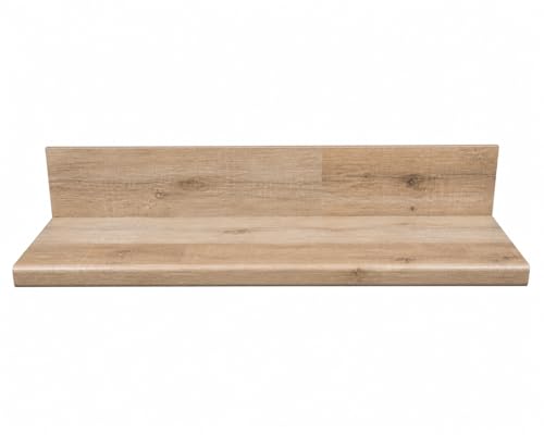 Luxury Vinyl Plank Flush Stair Nose Kit – Tread + Riser Combo (French Oak) - color: French Oak