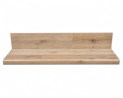 Luxury Vinyl Plank Flush Stair Nose Kit – Tread + Riser Combo (French Oak) - color: French Oak