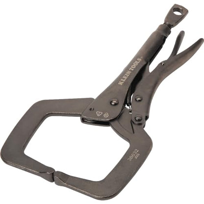 Klein Tools 38632 C-Clamp Locking Pliers with Standard Jaws, Intuitive Thumb Knob, Adjustable Clamp for Home, Shop, Woodworking, 11-Inch - style: 11-In Standard Jaw