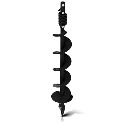 Earthquake EA8F 8-Inch Diameter 36-Inch Long Earth Auger with Fishtail Point and Flex Coil Shock Spring - size: 8-Inch Diameter