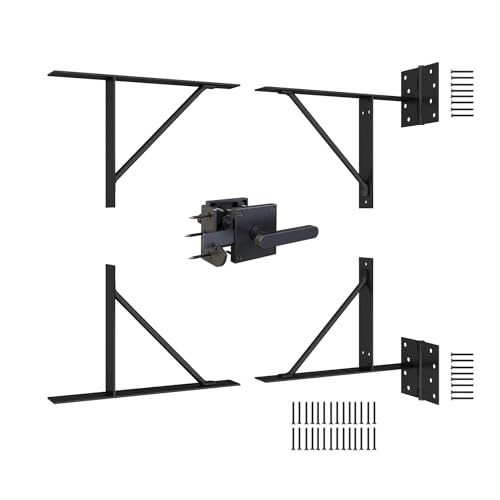 DIYHD Anti Sag Gate Kit with Right-Opening Latch, Black - color: Black Kit + Right Open Latch