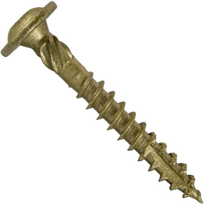 Jake Sales #15 x 2 Construction Lag Screw - Torx/Star Drive Heavy Duty Structural Lag Screw - ACQ Compatible - Modified Truss Washer Head. 10 x 100 Count Boxes - CASE - 1,000 Screws - color: BRONZE, size: 15x2"