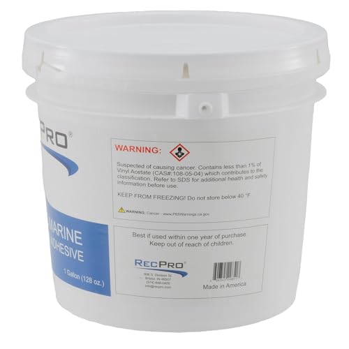 RecPro RV Roll On Floor Adhesive | Marine Grade | Water-Based | 1 Gallon - size: 1 Gallon