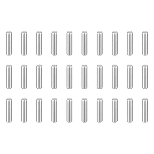 HARFINGTON 50pcs Dowel Pins M1.5(1.5mm) x 6mm 304 Stainless Steel Cylindrical Shelf Support Peg Pin Rod Fasten Elements for Metal Devices Wood Furniture DIY Installation, Silver - size: M1.5 x 6mm